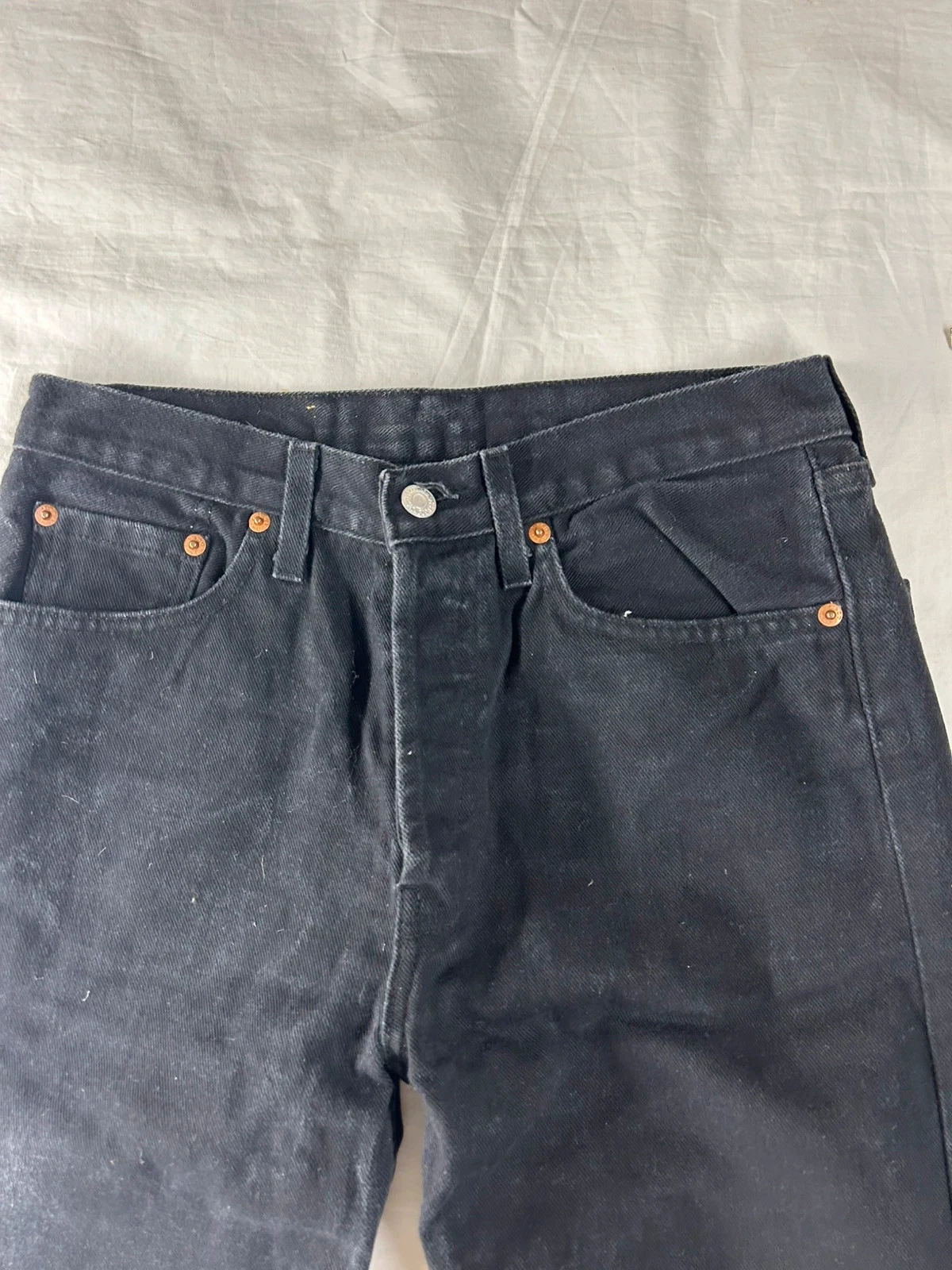 Jean Levi's lot 501 w30 l34 corte reto preto – photo 3